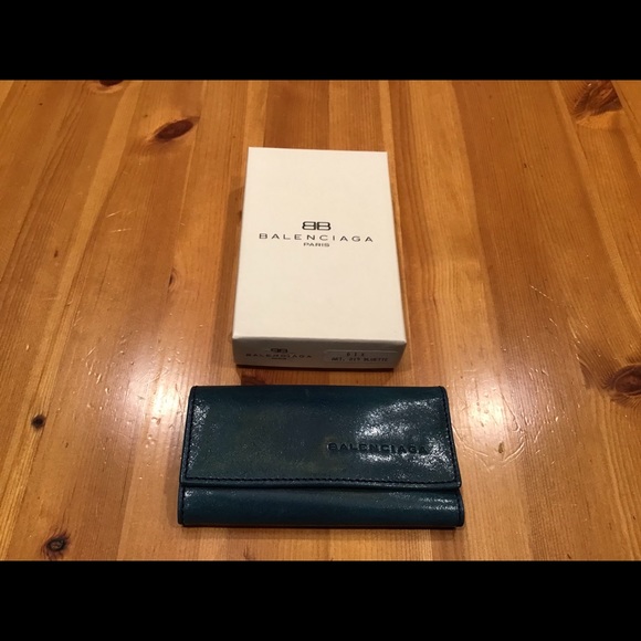 VINTAGE BALENCIAGA KEY KEEPER WALLET NIB LEATHER - Picture 13 of 16
